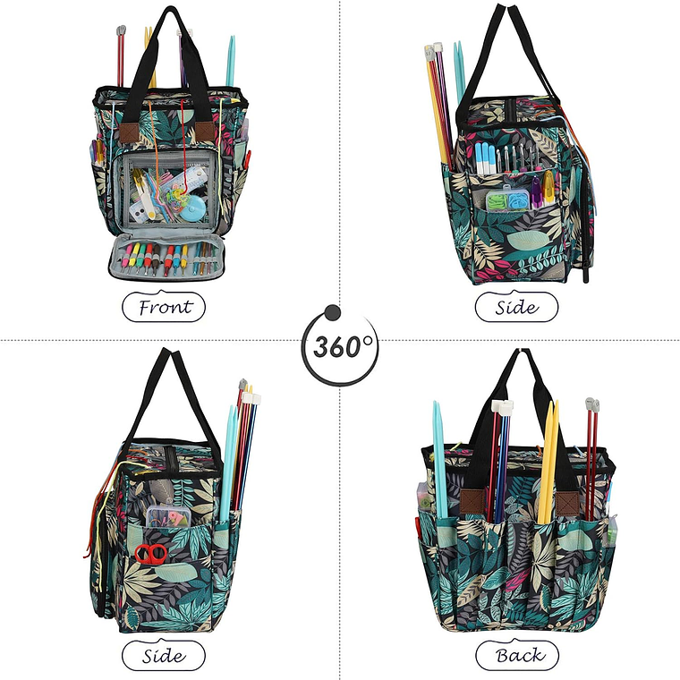 Bolso Organizador De Hilos/lana/crochet/ Tejidos 4