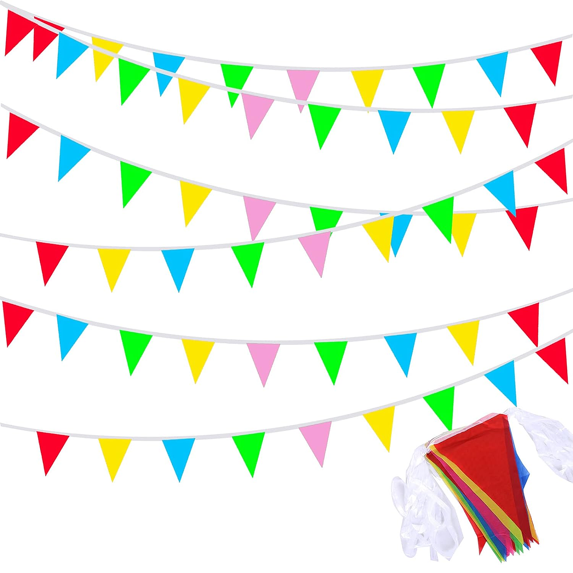 Banderines X150 Guirnaldas Decorativa De Colores 1