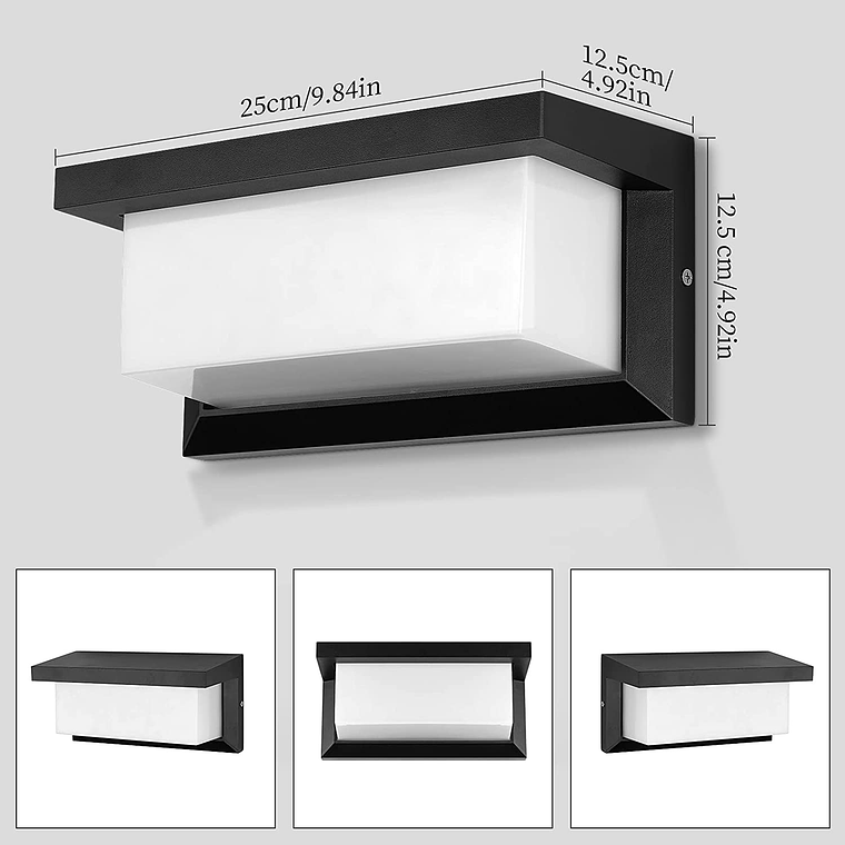 Aplique Led Cálida 15w Moderno Ip65 Impermeable Exterior 2