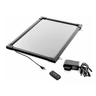 Pizarra 60 X 80 Cm Led Luminos + 6 Plumones, Paño Y Control