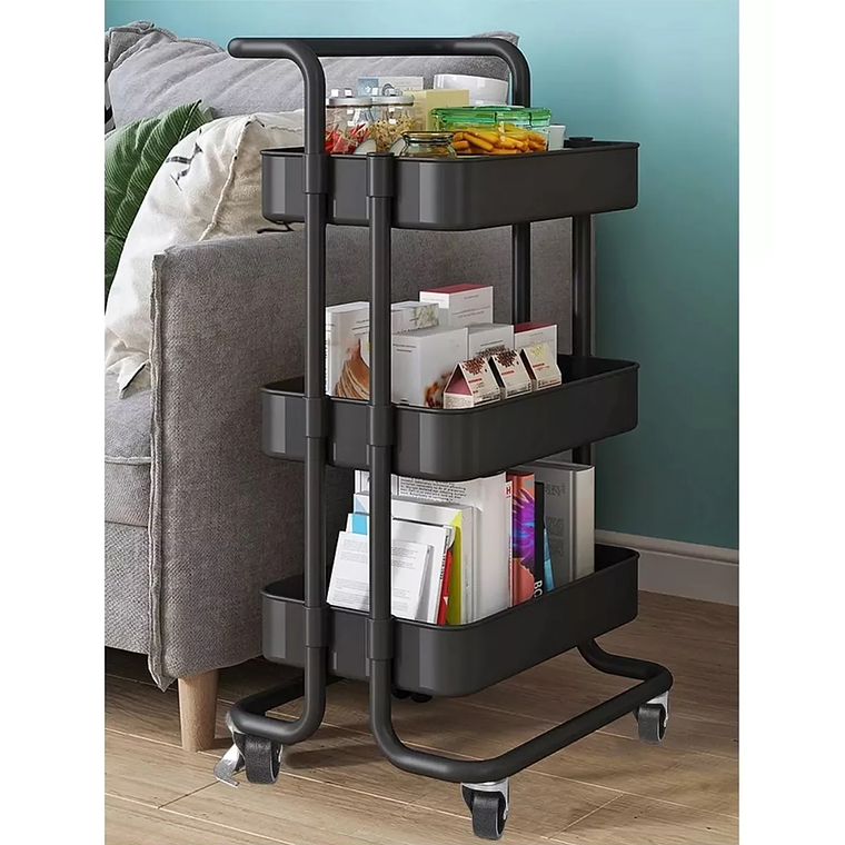 Carrito Organizador Almacenamiento 3 Niveles Con Ruedas 3