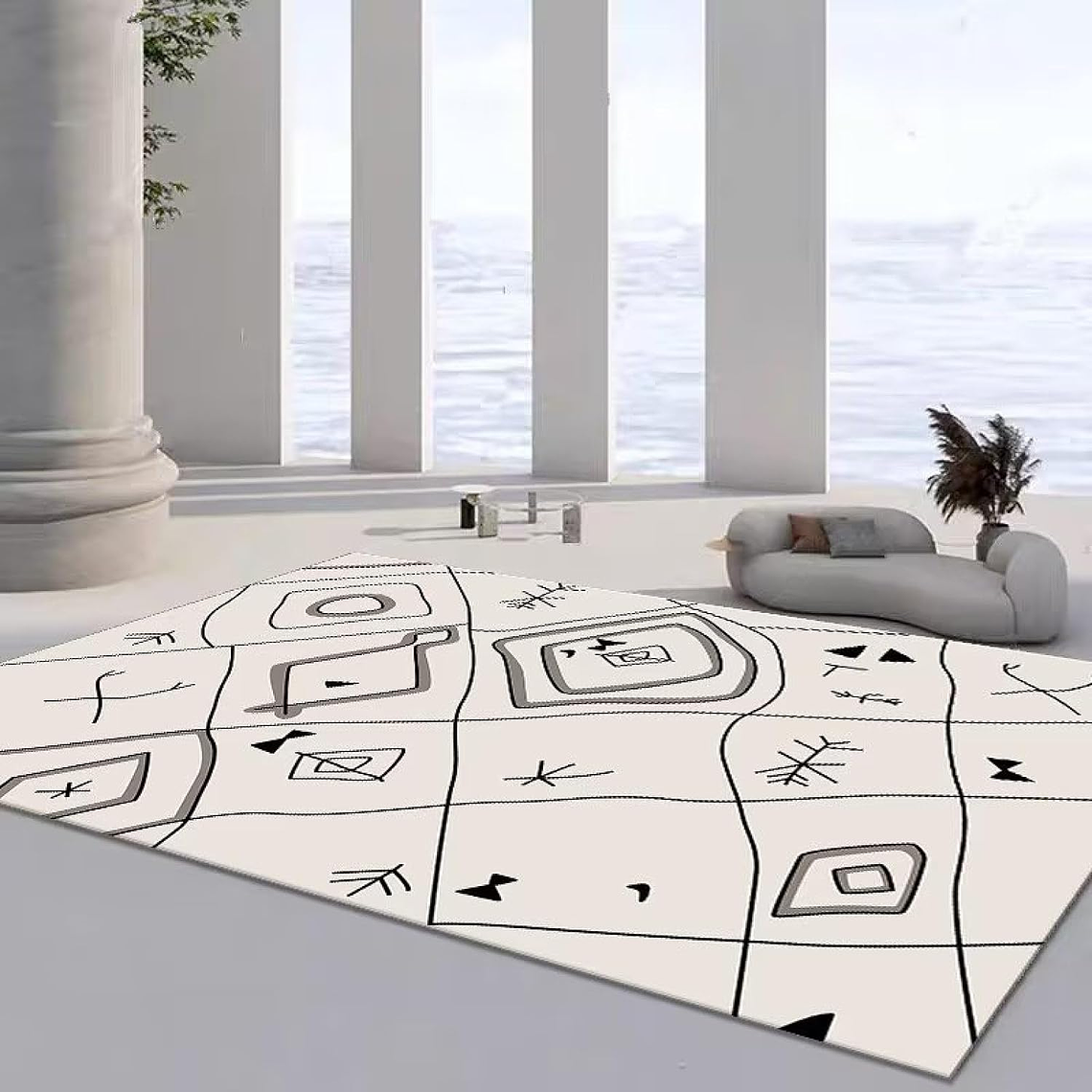 Alfombras Peludas Antideslizante 120 X80 Cm 1