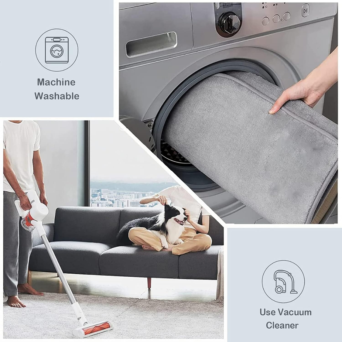 Alfombras Peludas Antideslizante 120 X80 Cm 2