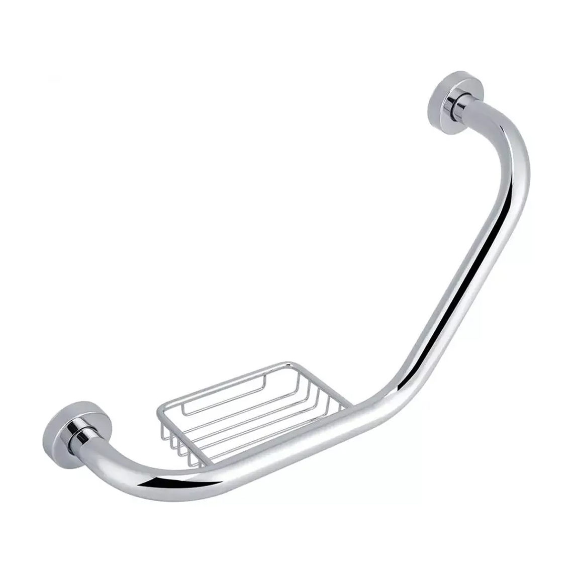 Agarradera 135° Barra Curva Derecha O Izquierda Con Jabonera 2