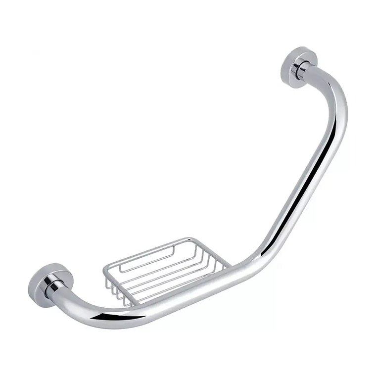Agarradera 135° Barra Curva Derecha O Izquierda Con Jabonera 2