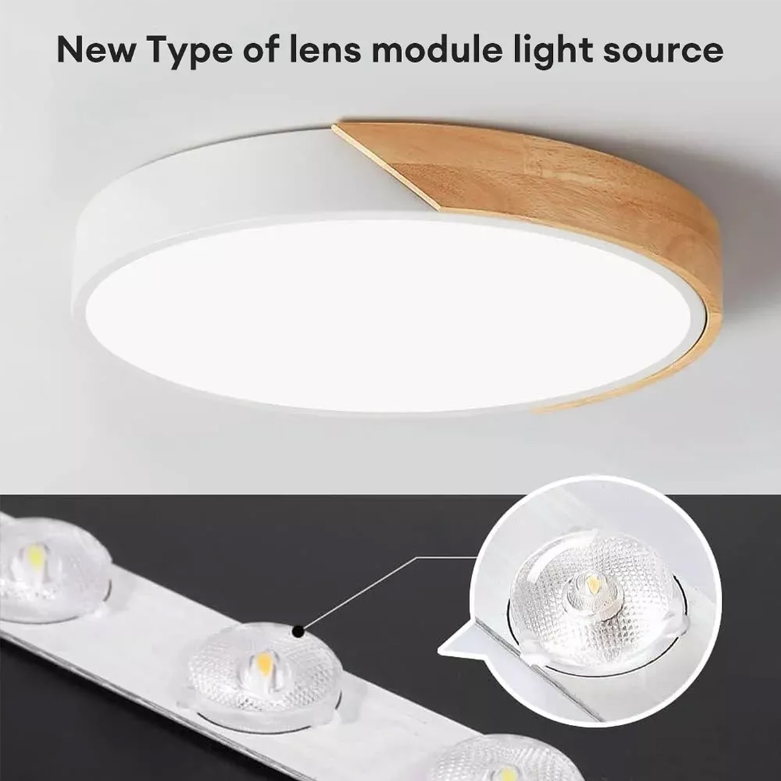 Moderna Lampara Led De Techo Con Montejo Empotrado 3