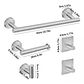 Set De 5 Accesorios De Baño Acero Inoxidable Plata - Miniatura 5