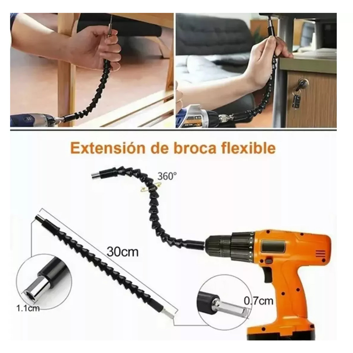 Kit 9 De Juego Brocas Extensión 1/2-3/8-1/4 Dado Universal 5