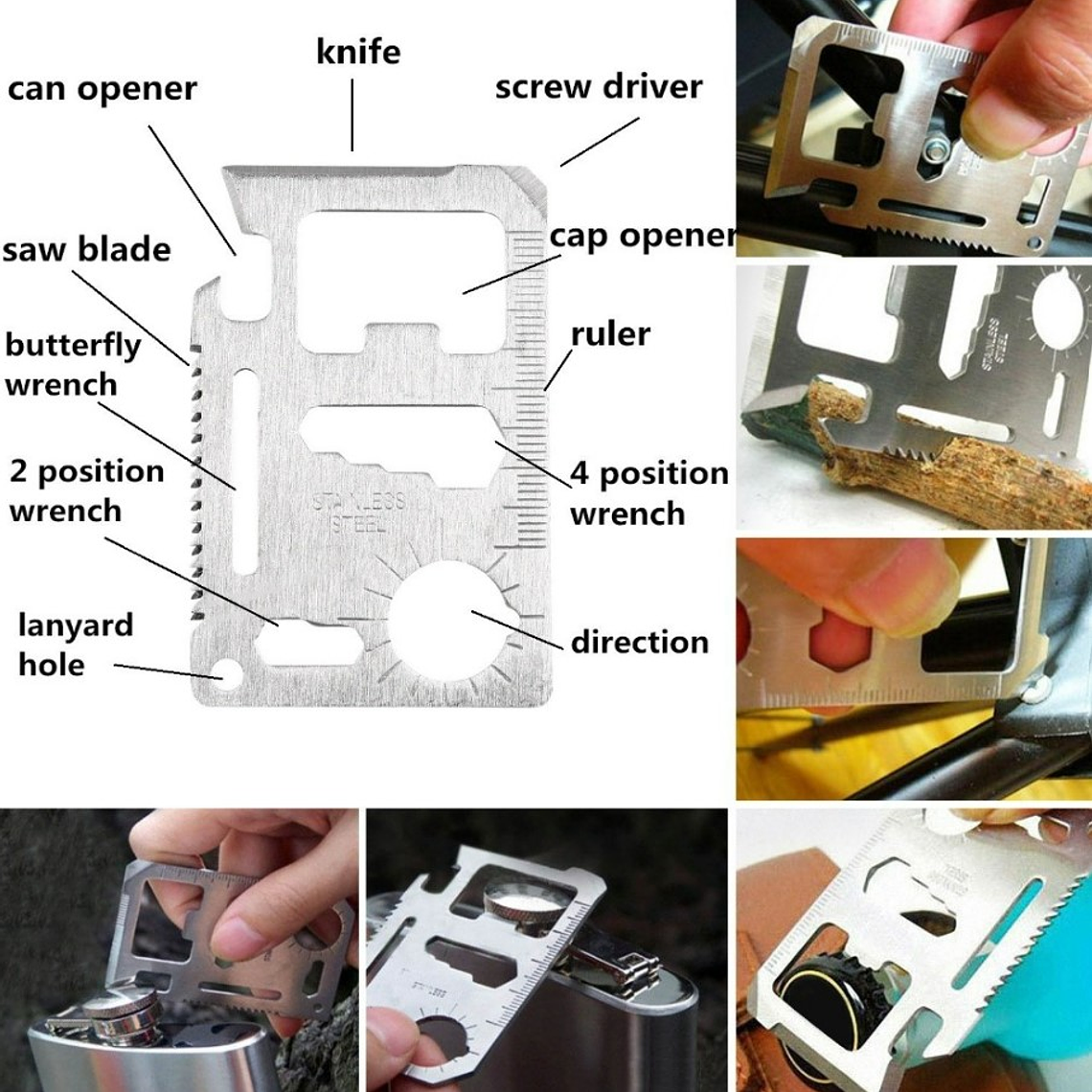 Kit Herramientas De Supervivencia Camping 10 En 1 10