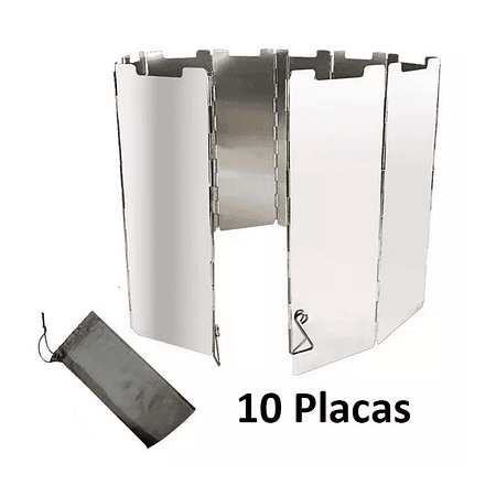 10 Placas Contra Viento Plegables Parabrisas Cocina Camping