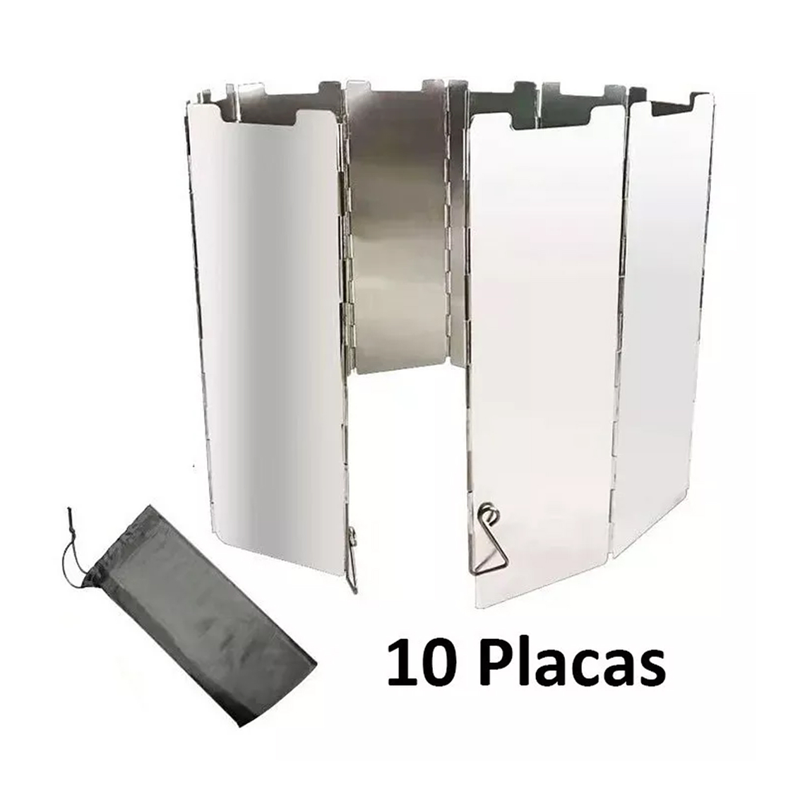10 Placas Contra Viento Plegables Parabrisas Cocina Camping 1