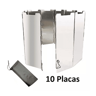 10 Placas Contra Viento Plegables Parabrisas Cocina Camping