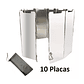 10 Placas Contra Viento Plegables Parabrisas Cocina Camping - Miniatura 1