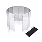 10 Placas Contra Viento Plegables Parabrisas Cocina Camping - Miniatura 2