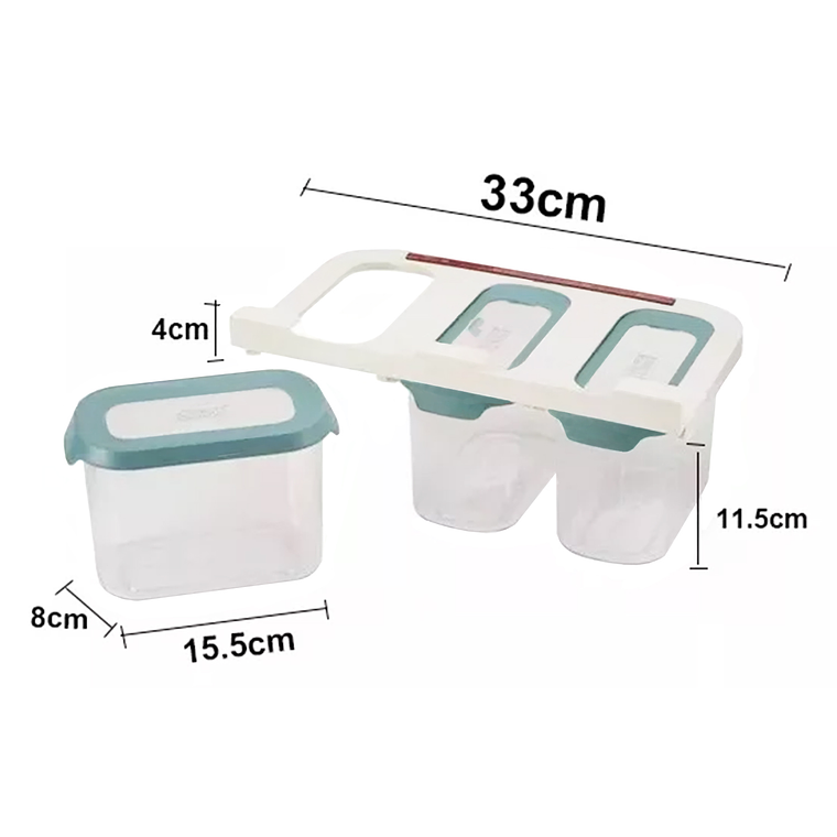 Pack3 Contenedores Organizador Para Despensa - Refrigerador 8