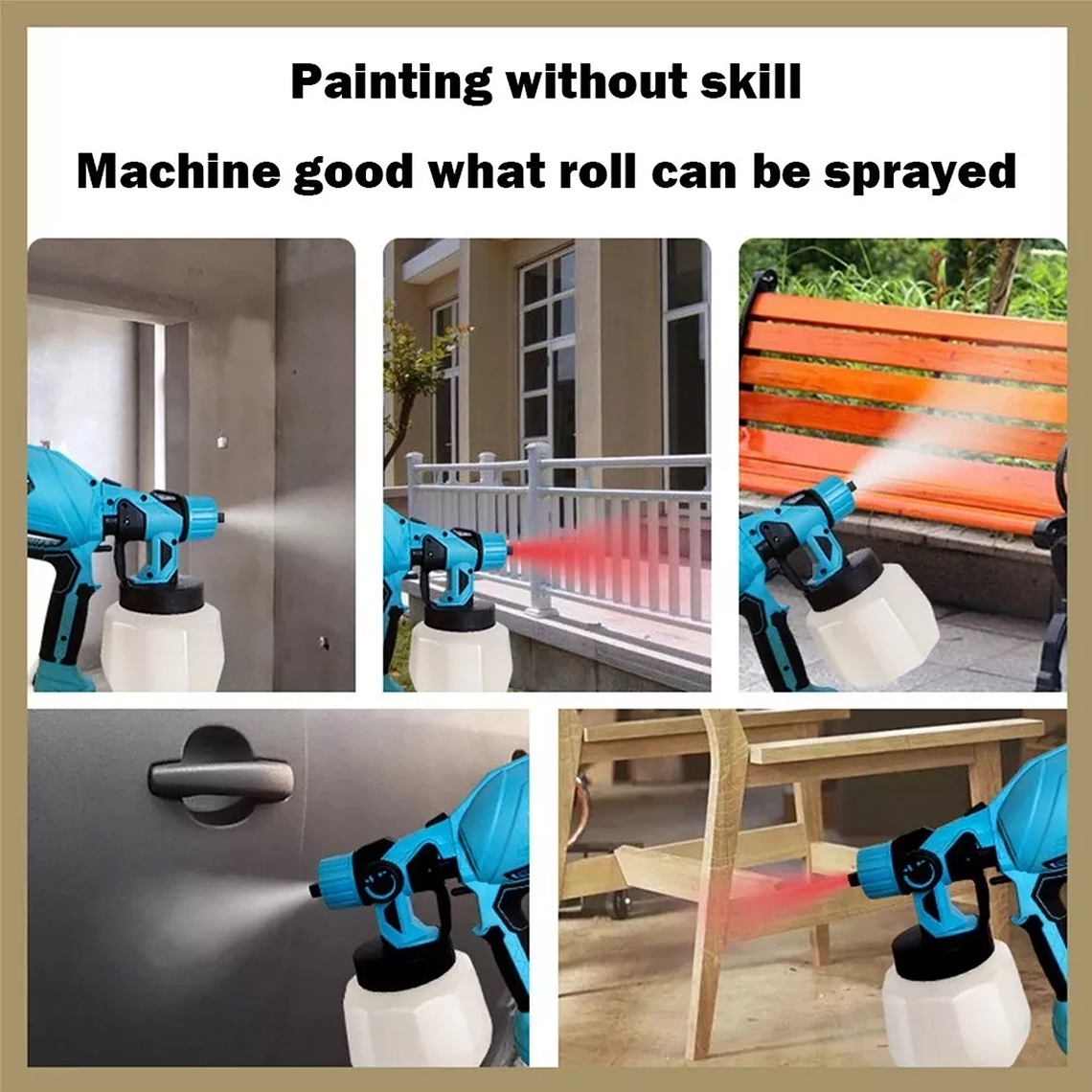 Pistola De Pintar Inalámbrica 580w - 220v / Pulverizadora 7