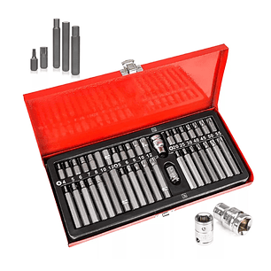 Set Kit Juego Puntas Corto Largo Torx Allen 40 Piezas