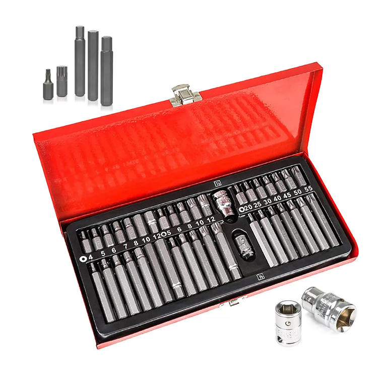 Set Kit Juego Puntas Corto Largo Torx Allen 40 Piezas 1