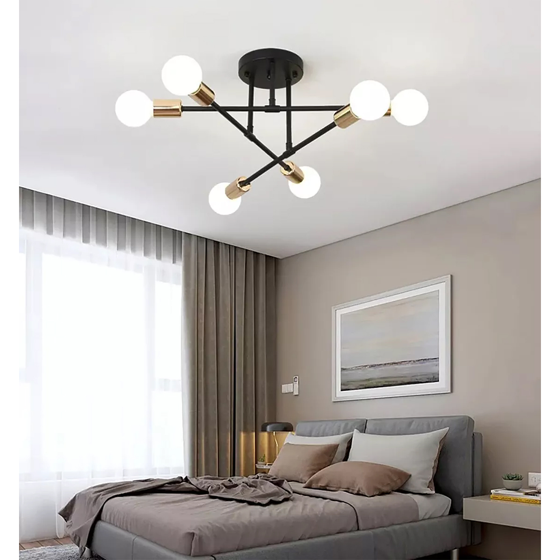 Lámpara De Techo Moderna 6 Luz E27/E26 Lampara Colgantes 5