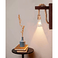 Lampara De Pared Madera Vintage Lámparas Rustica Retro Soga - Miniatura 2
