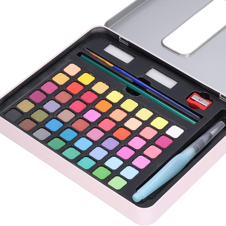 Kit Acuarelas Profesionales Pintura Acuarela Art 48 Colores 3