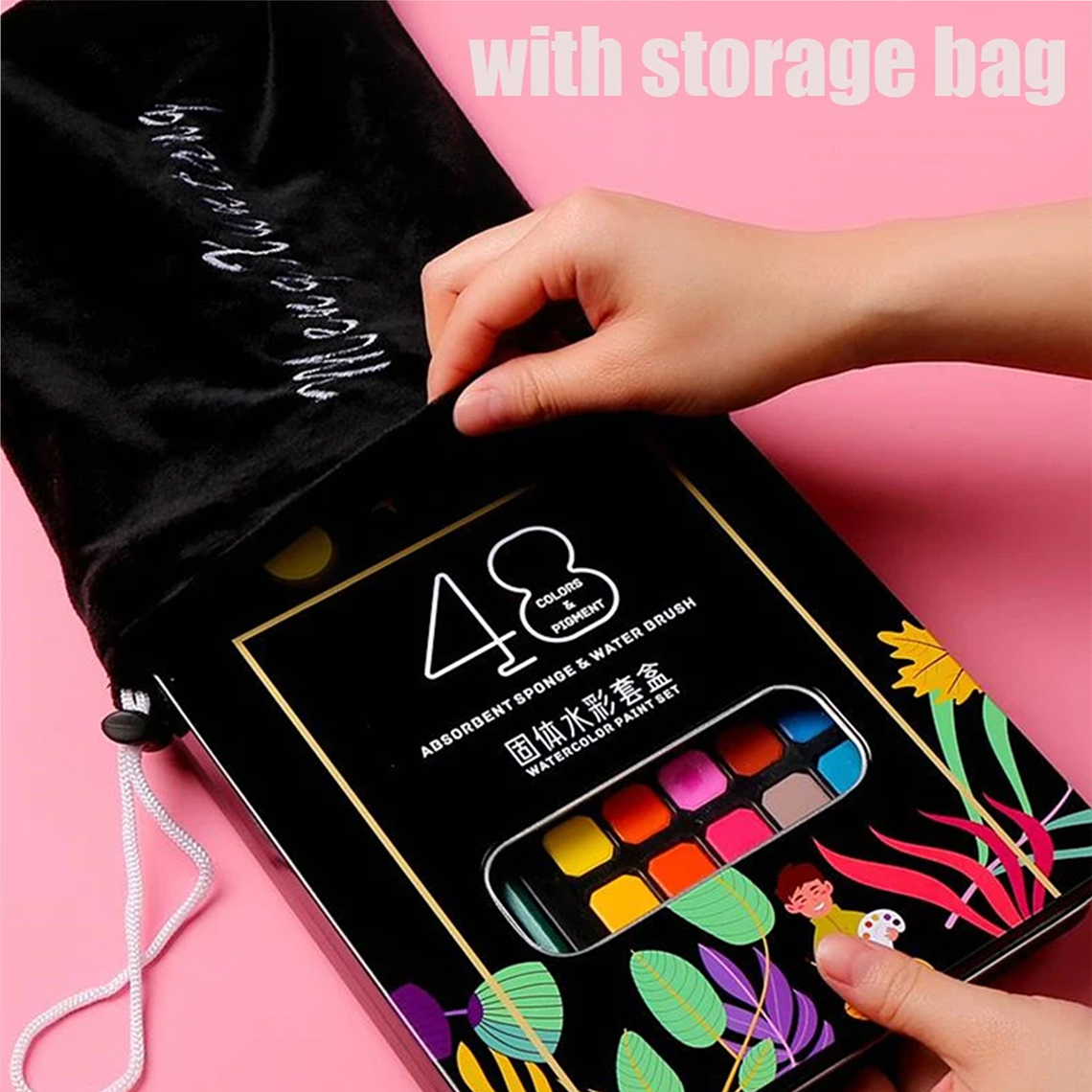 Kit Acuarelas Profesionales Pintura Acuarela Art 48 Colores 6