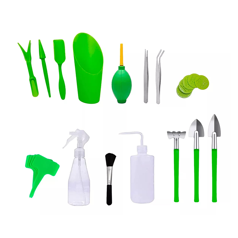 Kit Mini Herramientas Plantas Jardinería Suculentas 15piezas 1