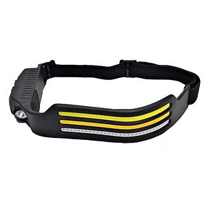 Linterna Cintillo De Cabeza 3tiras Led Con Sensor Recargable