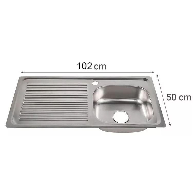 Lavaplatos Acero Inoxidable 102 X 50cms 3