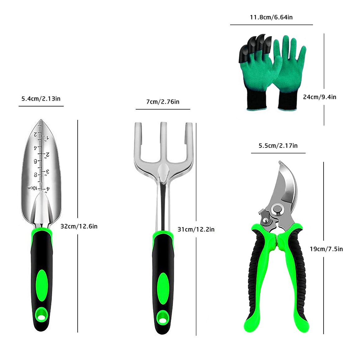 Set 4 Piezas Herramientas Jardinería Huerto Plantas 2