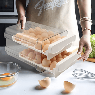 Organizador De Huevos Caja Para 40 Huevos 2 Niveles