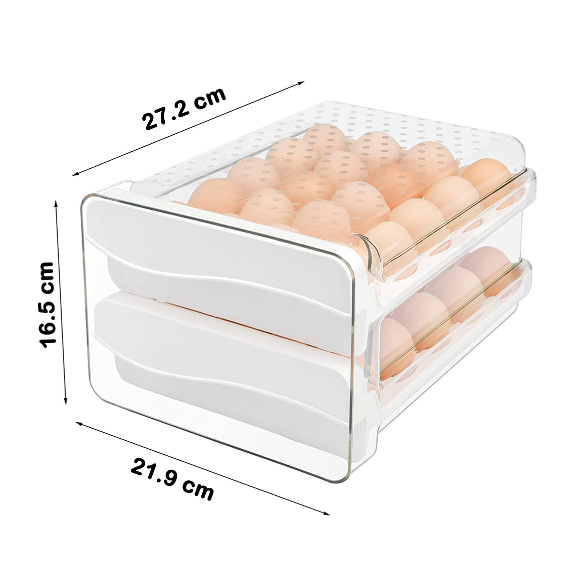 Organizador De Huevos Caja Para 40 Huevos 2 Niveles 7