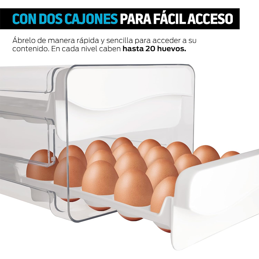 Organizador De Huevos Caja Para 40 Huevos 2 Niveles