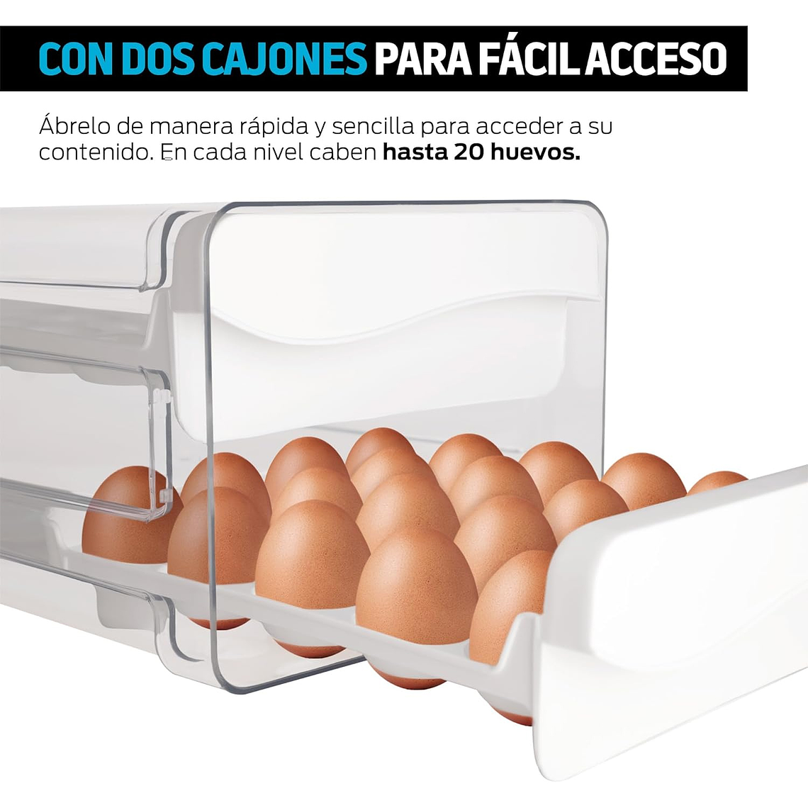 Organizador De Huevos Caja Para 40 Huevos 2 Niveles 3