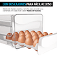 Organizador De Huevos Caja Para 40 Huevos 2 Niveles - Miniatura 3
