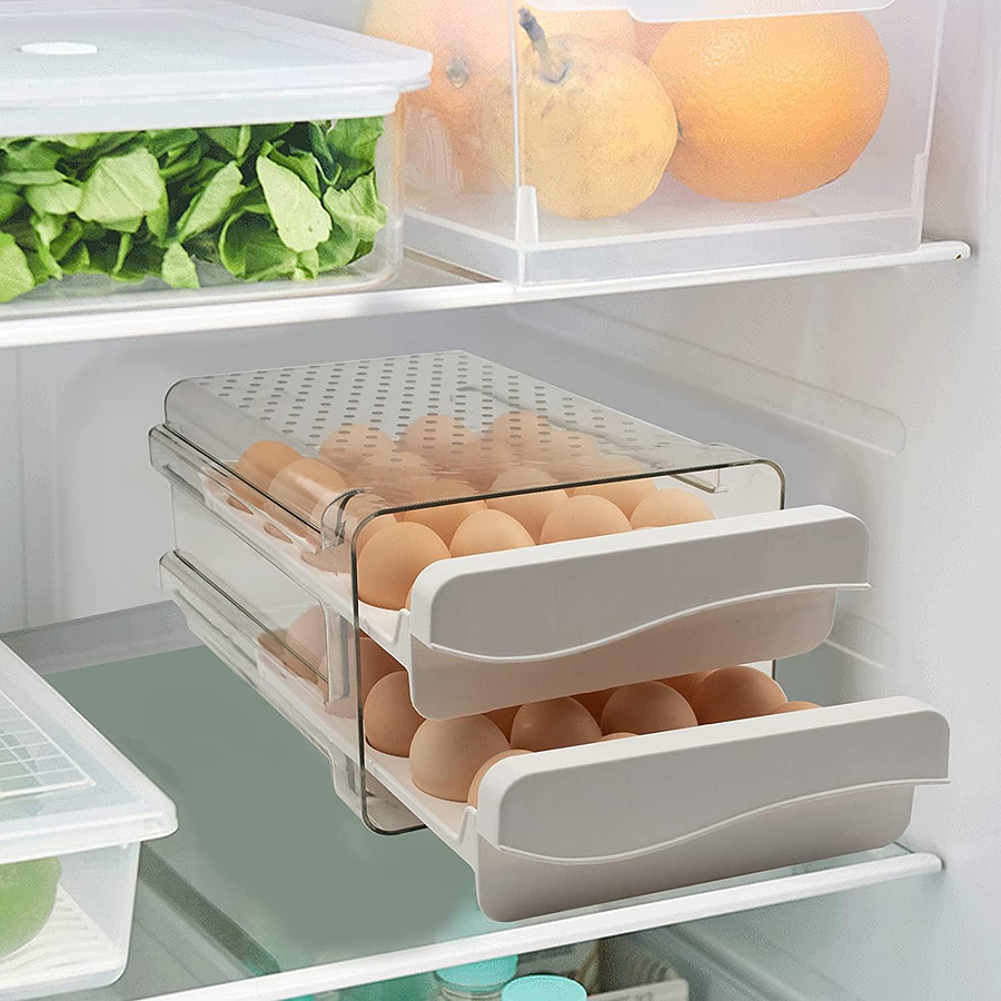 Refrigerador Congelador Organizador Refrigerador Alimentos Huevos