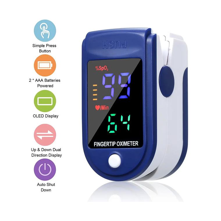 Saturómetro Oxímetro De Pulso Pantalla 2