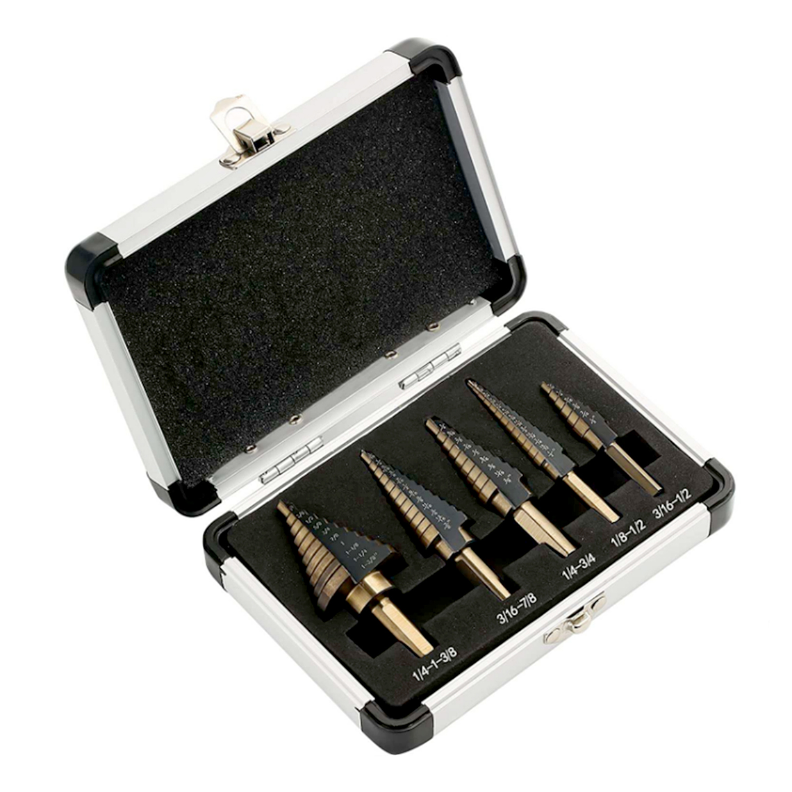 Brocas Conicas Paso A Paso Cobalto + Maleta 1