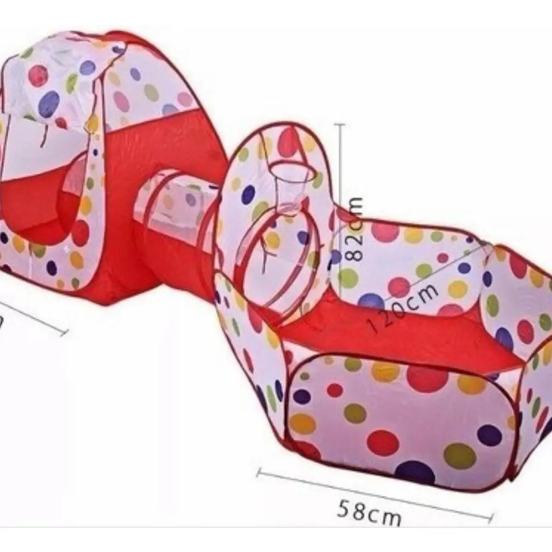 Carpa Piscina De Pelotas Con Tunel Castillo Niños Plegable 4