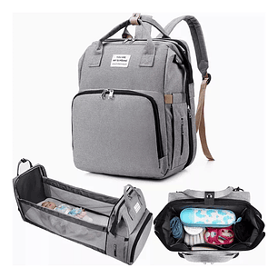 Bolsa Mochila De Pañales Para Mamá Cama De Bebé Plegable