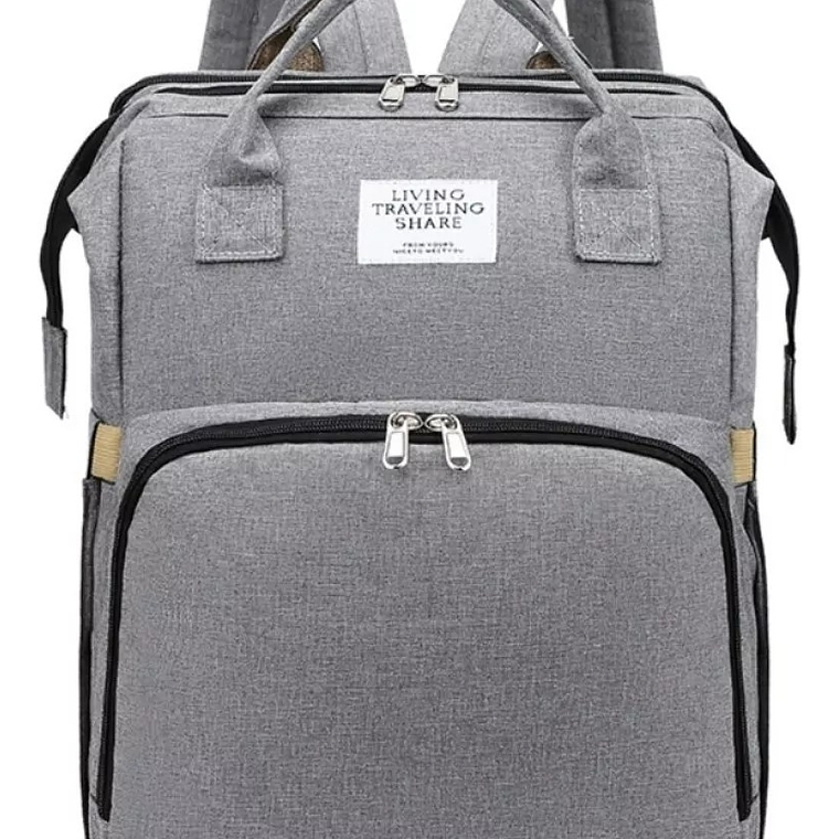 Bolsa Mochila De Pañales Para Mamá Cama De Bebé Plegable 2