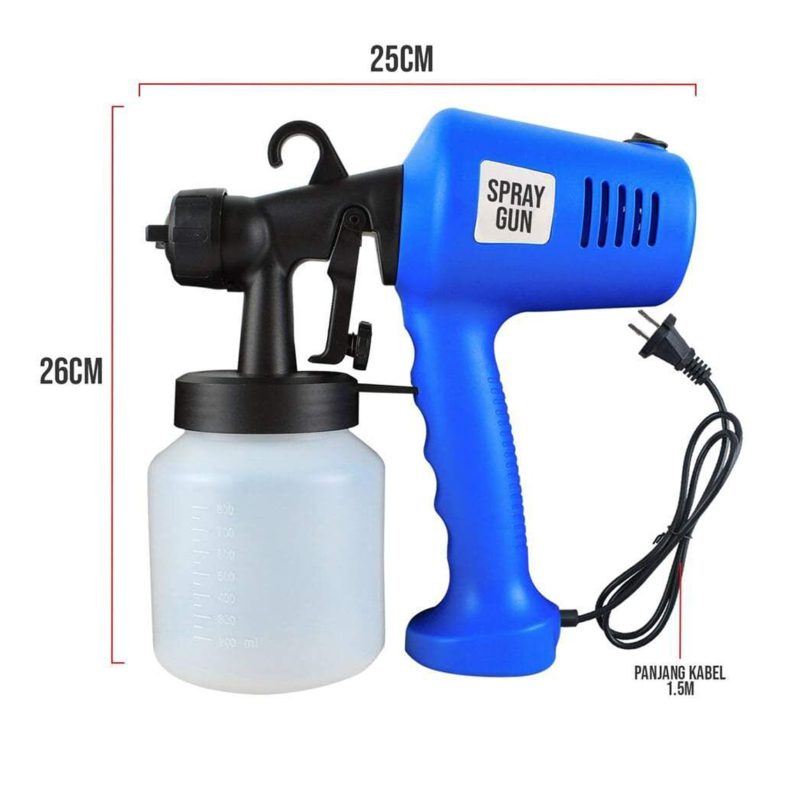 Pistola De Pintura Pulverizador Eléctrica Profesional De 400w 6