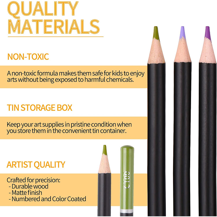 Set 120 Lapices De Colores Arte Profesional Sketch Estuche 3