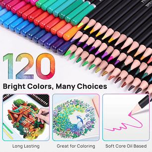 Set 120 Lapices De Colores Arte Profesional Sketch Estuche