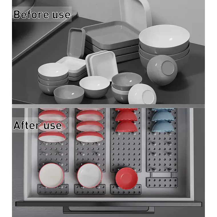 Estante Ajustable Drenaje Cocina Tipo De Cajón Organizador 4
