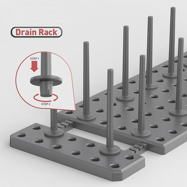 Set De 2 Estante Ajustable De Drenaje Cocina Tipo De Cajón 2