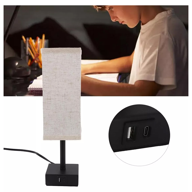 Lámpara Para Decoración De Escritorio/velador Con Cargador 4