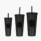 Pack De 3 Vasos Tumbler Tipo Starbucks Con Bombilla Y Tapa - Miniatura 1