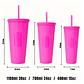 Pack De 3 Vasos Tumbler Tipo Starbucks Con Bombilla Y Tapa - Miniatura 7