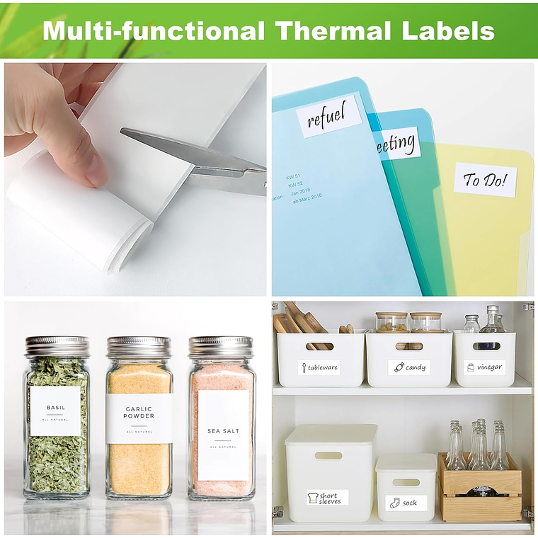 5 Rollos Papel Adhesivo Térmico Para Mini Impresora 58mm 2